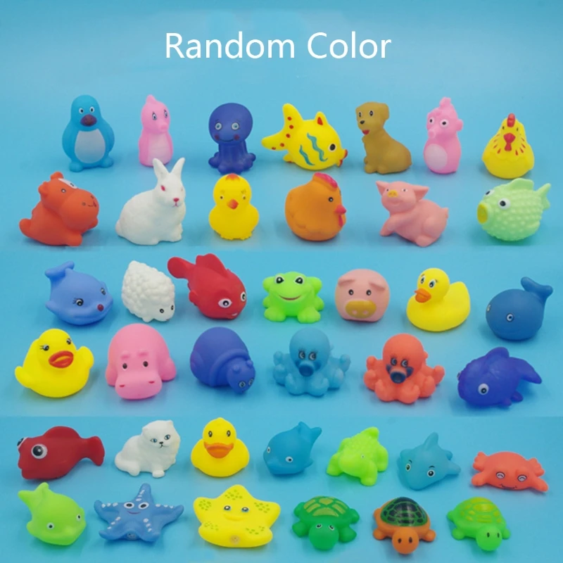 

T5EC Kids Shower Bathtub Cute Pinch Toys Baby Shower Sound Toys Bathtub Kids Play Water Games Tool Kids Bathing Supplies