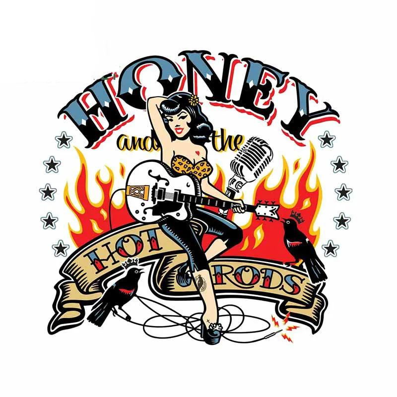 

Personality Auto Car Stickers and Decals for Honey Hot Rods Anime Vinyl Car Wrap Motorcycle Laptop Decal Car Decorative KK Vinyl
