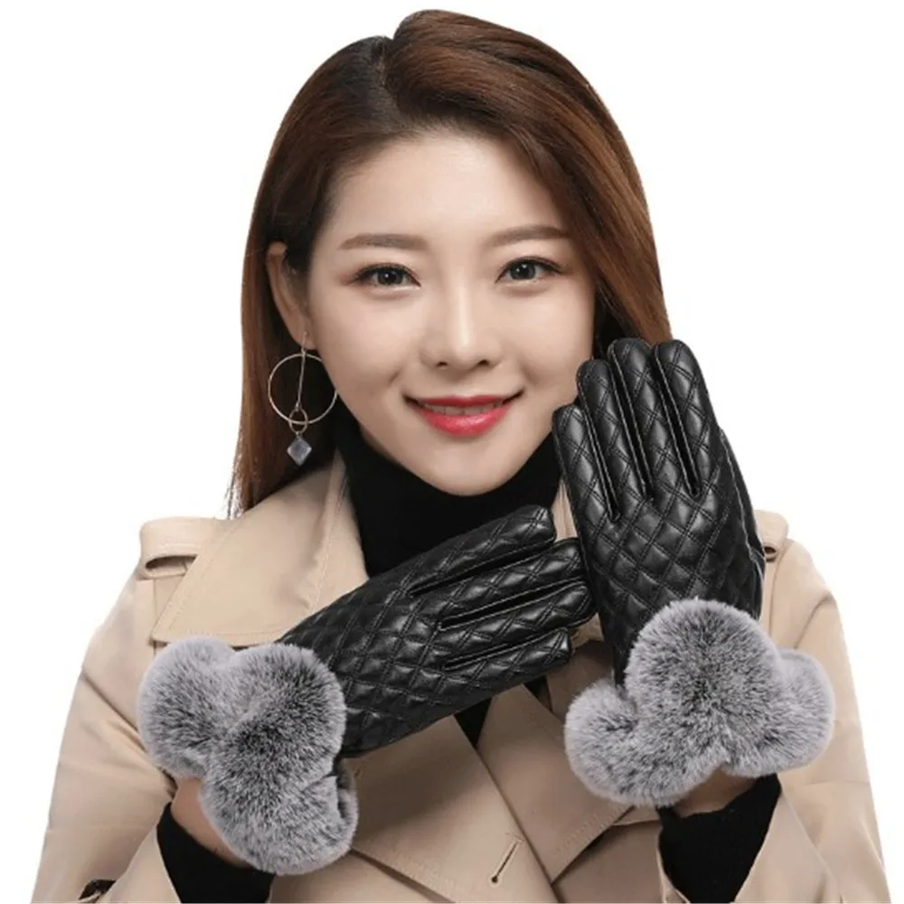 

Gloves Warm Driving Gloves Plus Velvet Women's Wool Plush