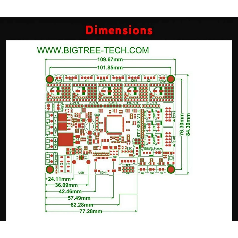 Панель контроллера BIGTREETECH SKR V1.4 32 бит для 3D принтера поддержка 8825/TMC2208/Tmc2130/12864LCD/TFT24