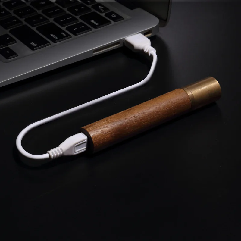 Руйи золотой обруч палка из цельного дерева USB Зажигалка индукция воздуха