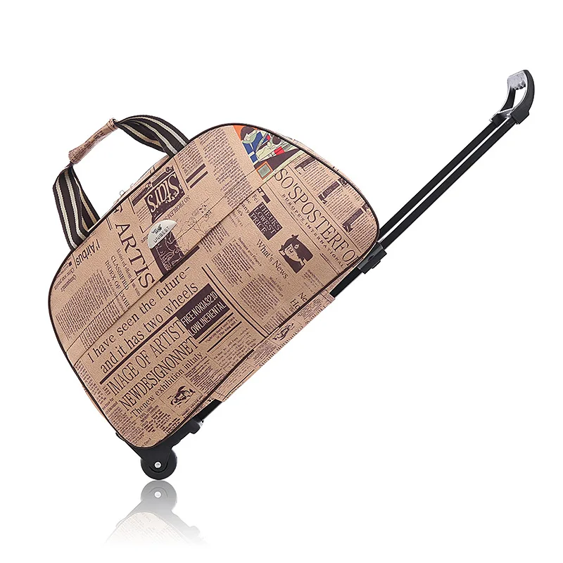 New Travel Suitcase Trolly with Wheels Thicked Carrying Bag Women Men Rolling Luggage Suitcase Large Capacity Waterproof Bag