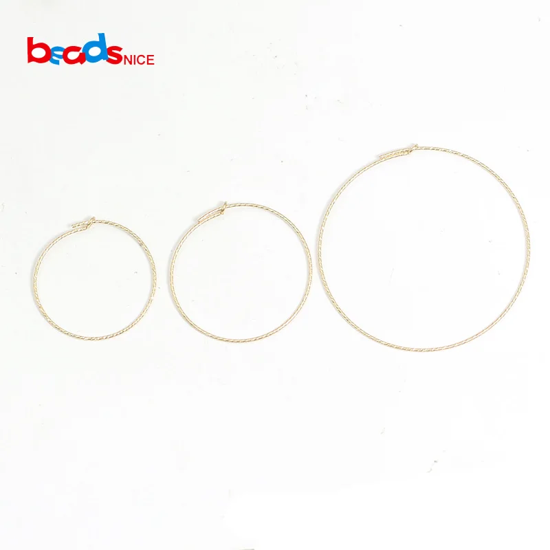 Beadsnice ID39814smt4 1 пара/лот позолоченные круглые серьги кольца ювелирные изделия для