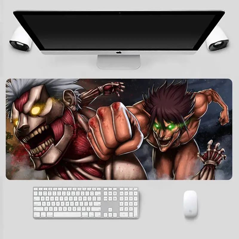 

Ackerman Attack on Titan anime Laptop Computer Mousepad Game Office Work Mouse Mat pad X XL Non-slip Laptop Cushion mouse pad