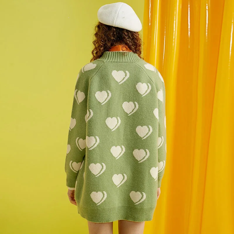 Unifree2019 осенний Новый корейский модный вязаный кардиган в форме сердца U194N002UU |