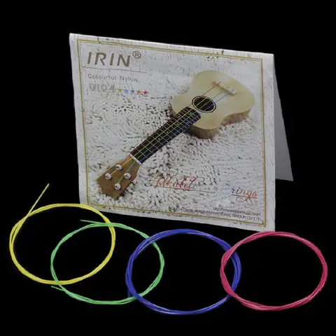 Набор струн для гитары разноцветные из нейлона, 0,56 мм, 0,71 мм, 0,81 мм, 0,56 мм, 4 шт., U104