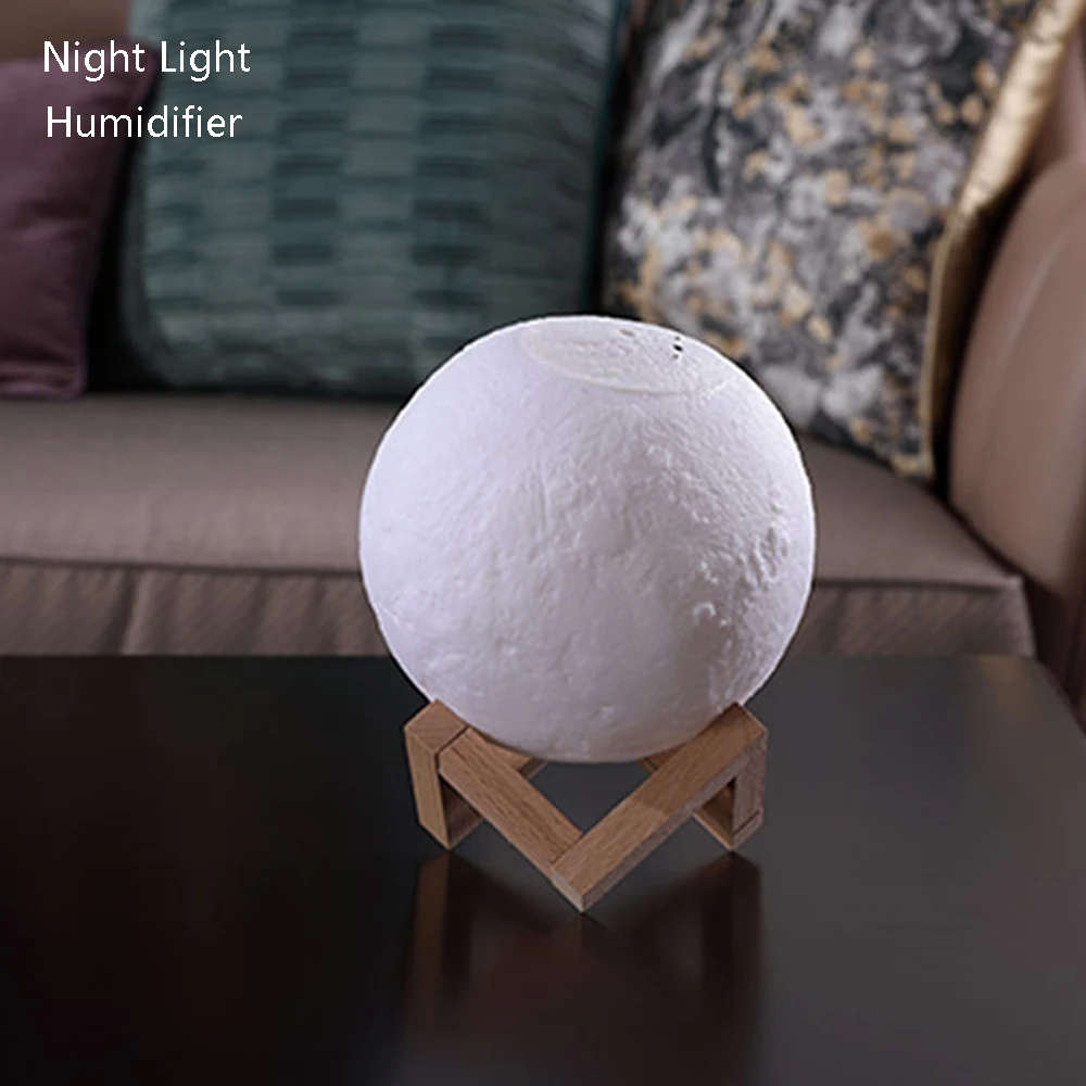 

3D Print Night Light Rechargeable 3 Color Button Touch Control lamp Aromatherapy Humidifier Lighting Gift for Home Decoration