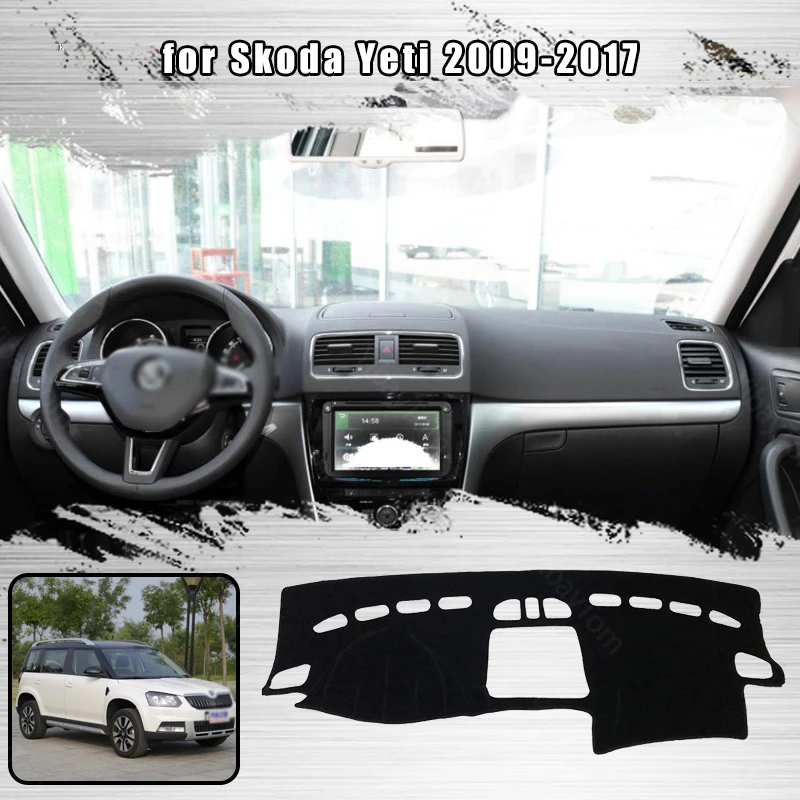Для Skoda Yeti 2009 2017 коврик для приборной панели защитный лист укладки|Наклейки на