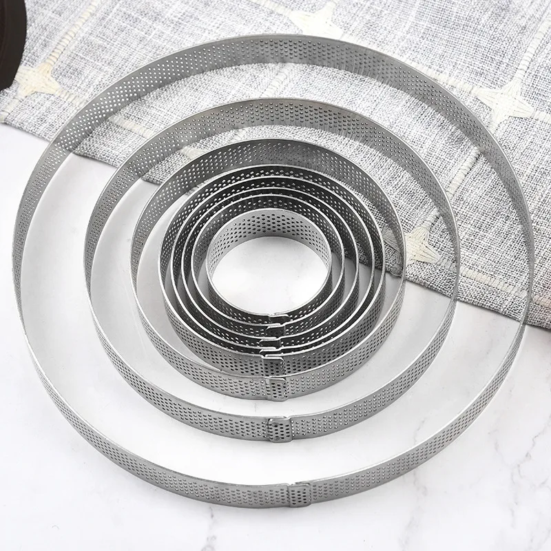 Мини форма для Tart из нержавеющей стали кольцо клетка десерт перфорированная