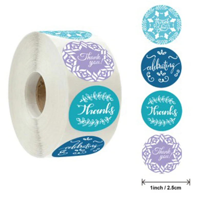 

500Pcs/roll Thank You Sticker for seal label scrapbooking Kraft sticker Baking S
