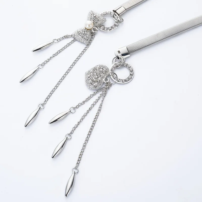 Женская винтажная цепочка в богемном стиле на резинке с кисточками для пляжа