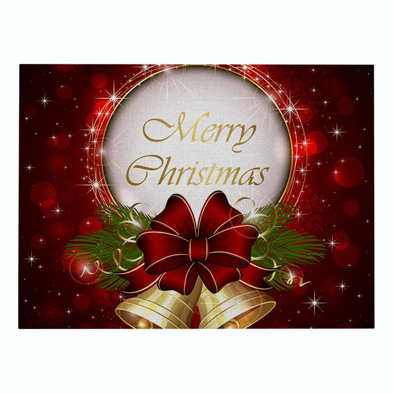 9 Elife Merry Christmas скатерти узор 42*32 см Лен красный снеговик украшения кухни Кофейня отель Декоративная скатерть - Цвет: 9