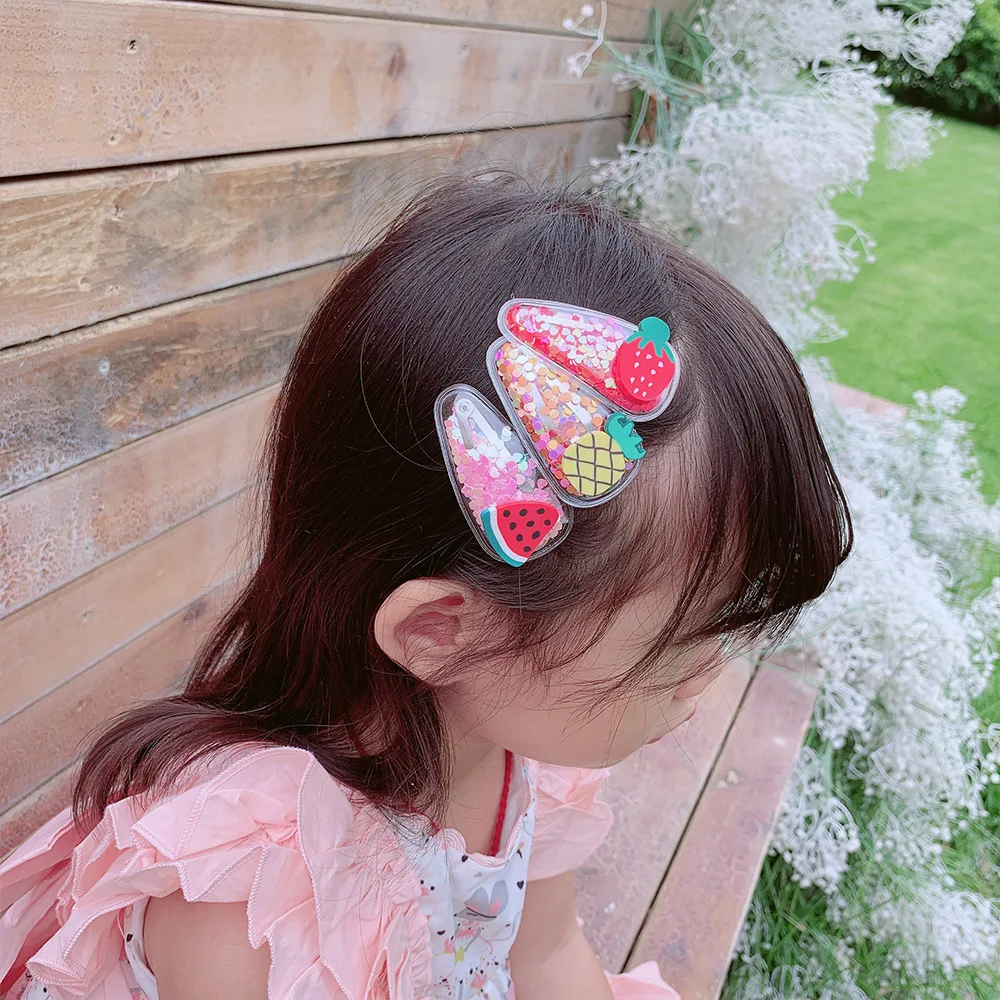 5 шт. Милая фруктовая пластмассовая заколка для волос украшения детский душ