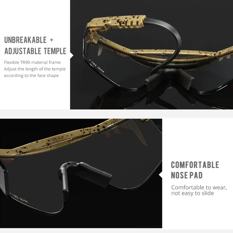 Мужские небьющиеся солнцезащитные очки TR90 прочные поляризационные темные в