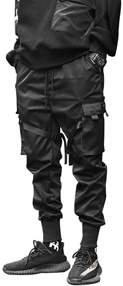 

Мужские спортивные брюки-джоггеры в стиле хип-хоп панк, штаны-карго, супер эластичные джинсы