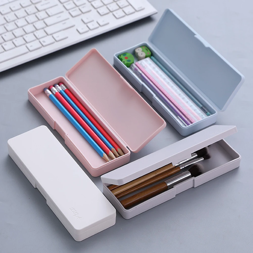 

2021 Simple style Pencils Pens Case Small debris Stationery Case Organizer for School Students College Office Supplies Shipping