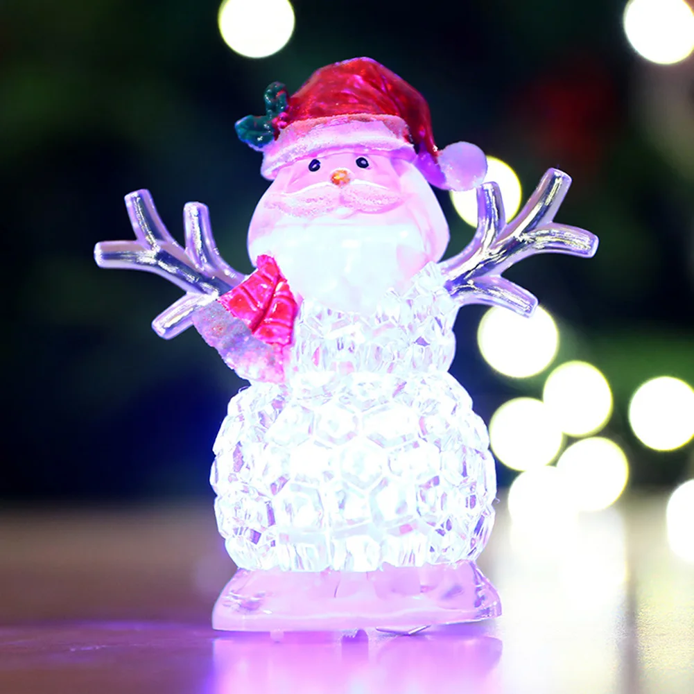 

Cute Santa LED Night Light Christmas Snowman Desktop Lamps Home New Year Party Fireplace Ornament Decorations
