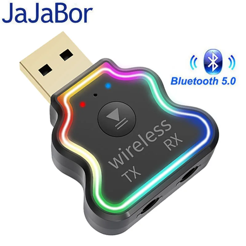 

JaJaBor Aux Bluetooth Adapter Dongle Car Kit Handsfree USB Transmitter Receiver Car Adapter For TV PC Laptop Headphone