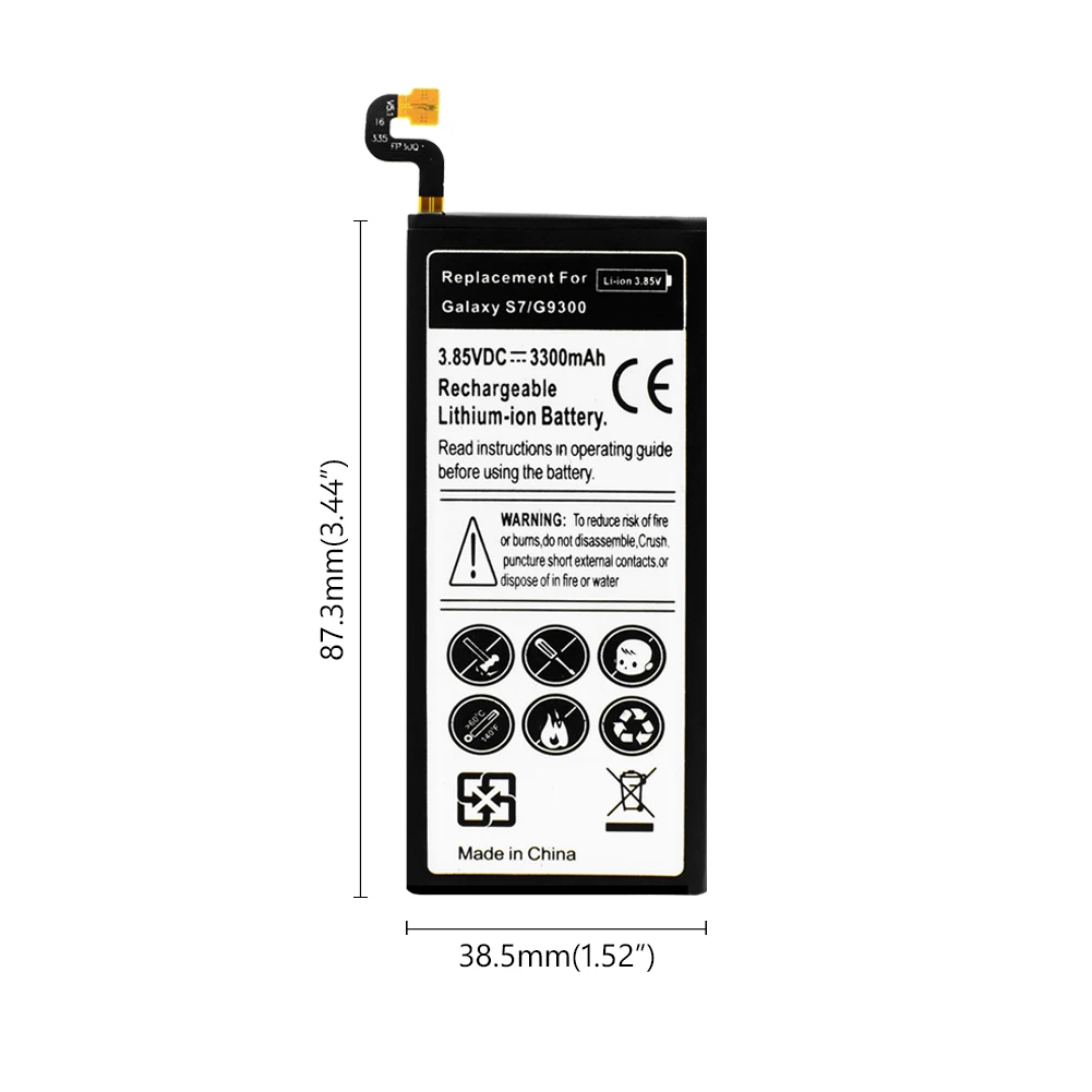 3.85V 3300mAh Lipo phone Battery For Samsung Galaxy S7 G9300 G930 G930F With Tools SM-G930 SM-G9300 SM-G9308 Lithium battery | Мобильные