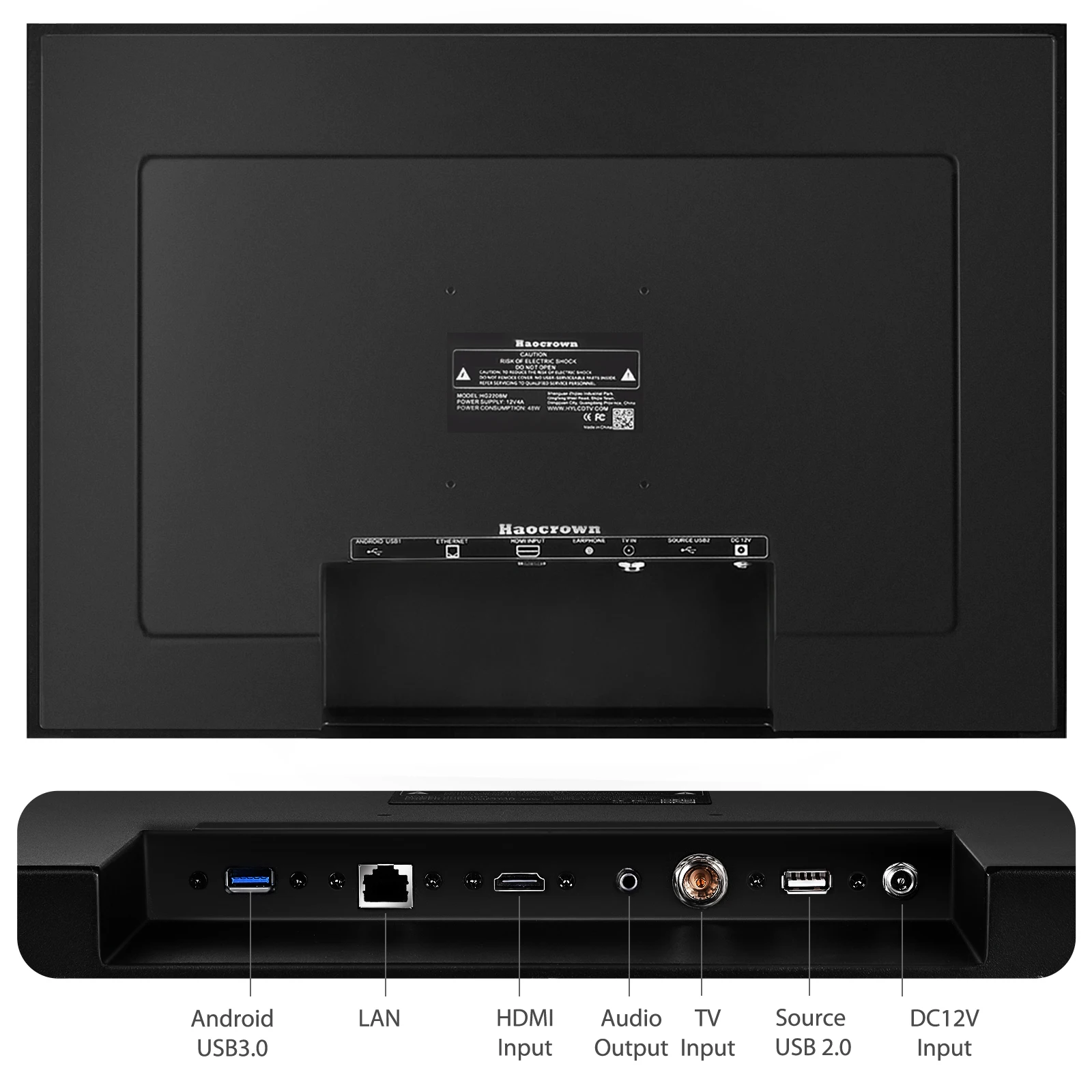 Водонепроницаемый умный сенсорный телевизор Haocrown 22 дюйма Android 10 0 Full HD 1080P