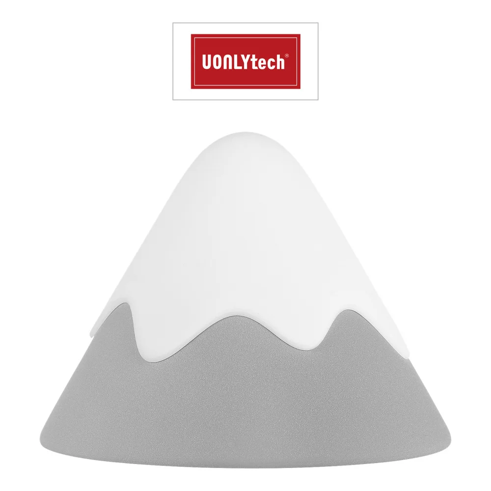 

Uonlytech Creative Snow Mountain Light LED Night Lamp Tap Control Eye-caring Rechargeable Nursery Lamp (Light Grey)