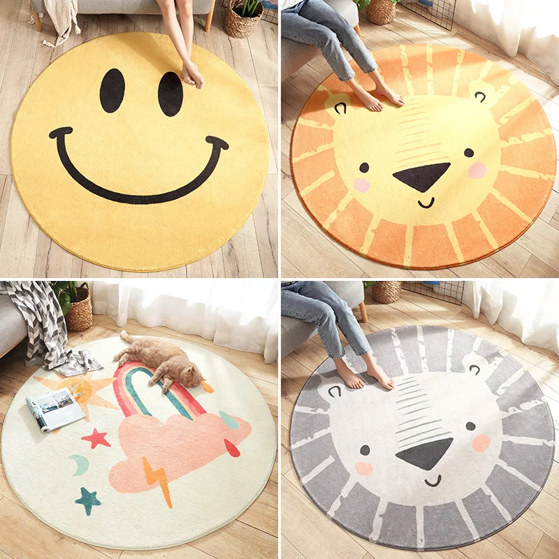 Goedkoop Mooie Ronde Tapijt Tapijten Voor Woonkamer Decor Berber Fleece Tapijten Kinderkamer Antislip Tapijten Voor Slaapkamer Yoga Matten Vloer Deurmatten