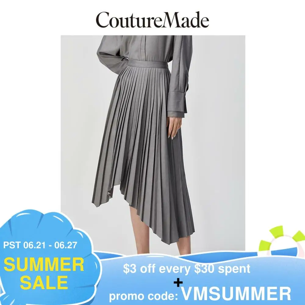 Женская плиссированная юбка с поясом 319416506|Женские юбки| |