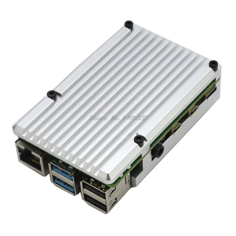 

Aluminum Alloy Enclosure Case Metal Shell Black Box Radiating Plate Heatsink Cooler for Raspberry Pi 4 Model B Whosale&Dropship