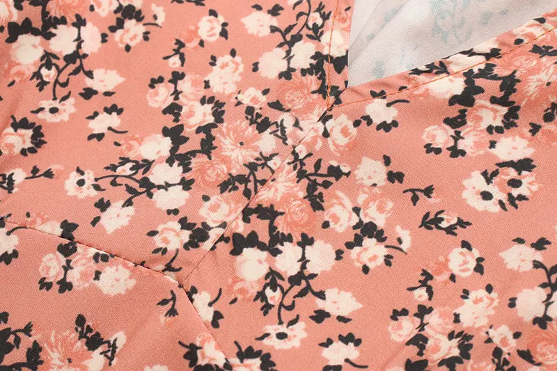 2019 женское элегантное мини-платье с v-образным вырезом и цветочным принтом