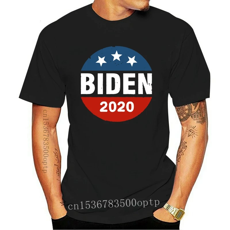 New Black Biden 2021 Vintage Button Joe Biden T-Shirt Men'S S-3Xl Us 100% Cotton Tops 2021 Unisex Funny Tee Shirt