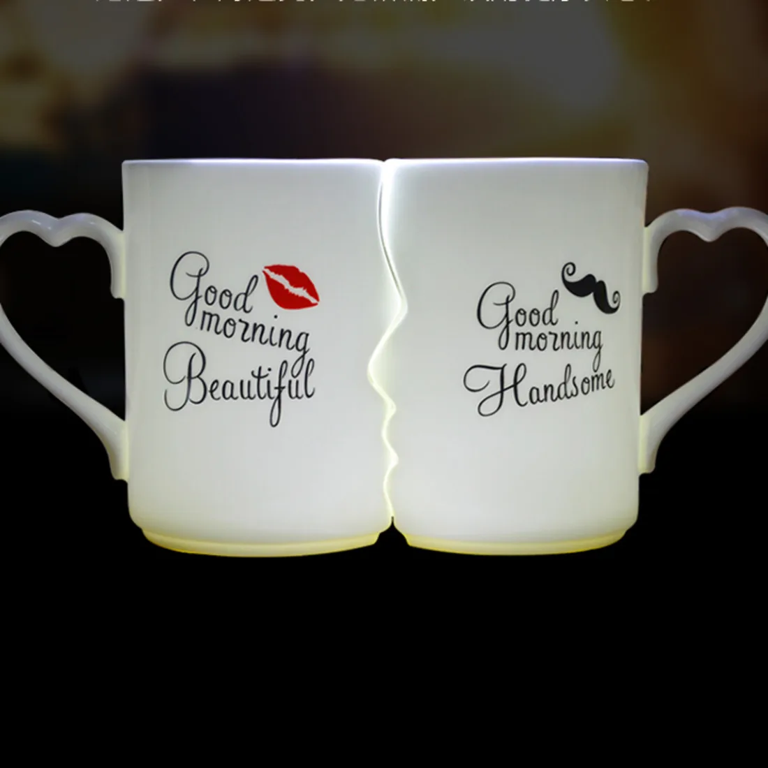 

Couple cup a pair of creative mugs personality water cup ceramic cup home Couple gift cup Can coincide coffee mug sublimation