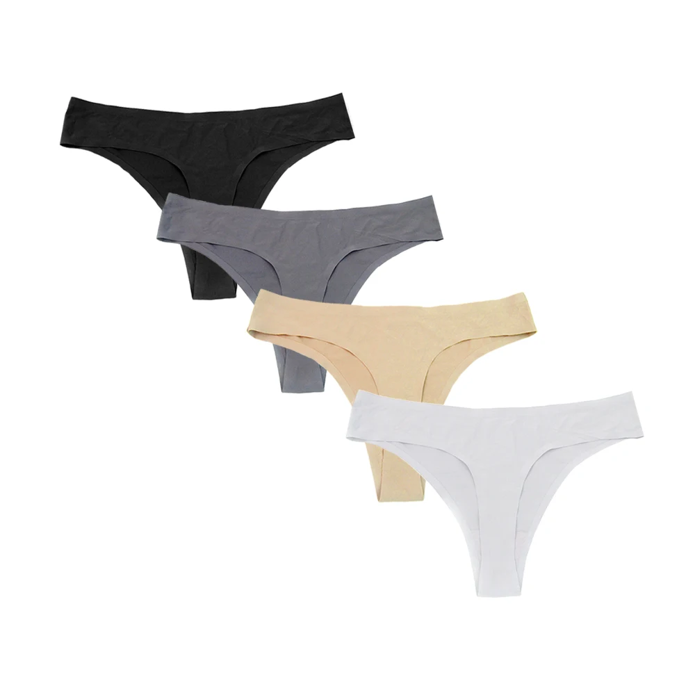 

Sexy Women Invisible Ice Silk Seamless Underwear Briefs G-Strings Crotch T Panties G-String Female Thongs