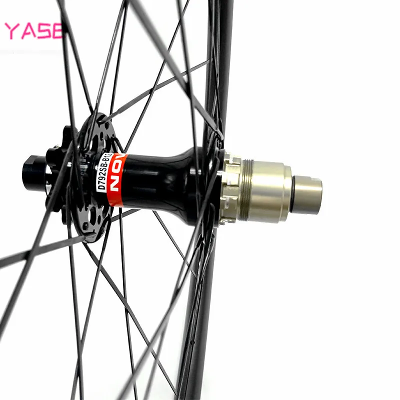Велосипедный диск YASE 29er carbon mtb wheelset 30x25 мм бескамерный Аро 29 ассиметричный boost NOVATEC