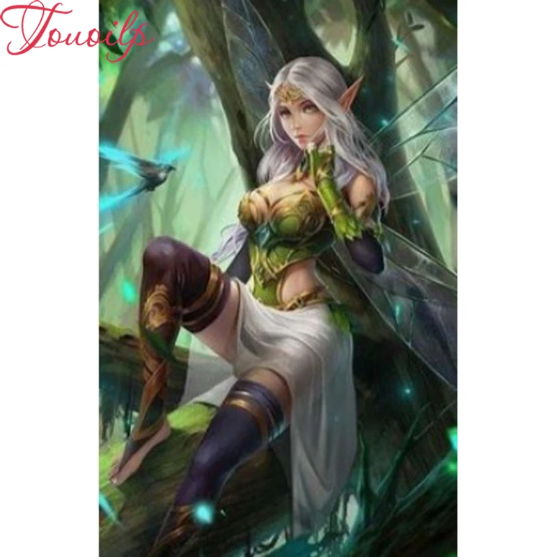 touoilp 3D diamond embroidery mosaic Cartoon girl angel diy 5d painting needlework canvas Home Decoration | Дом и сад
