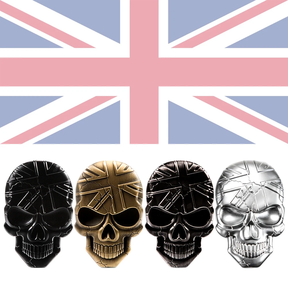 1Pcs 7 x 4.5cm 3D Skull Devil Death Metal Car Sticker Decal Skeleton Emblem Badge | Автомобили и мотоциклы