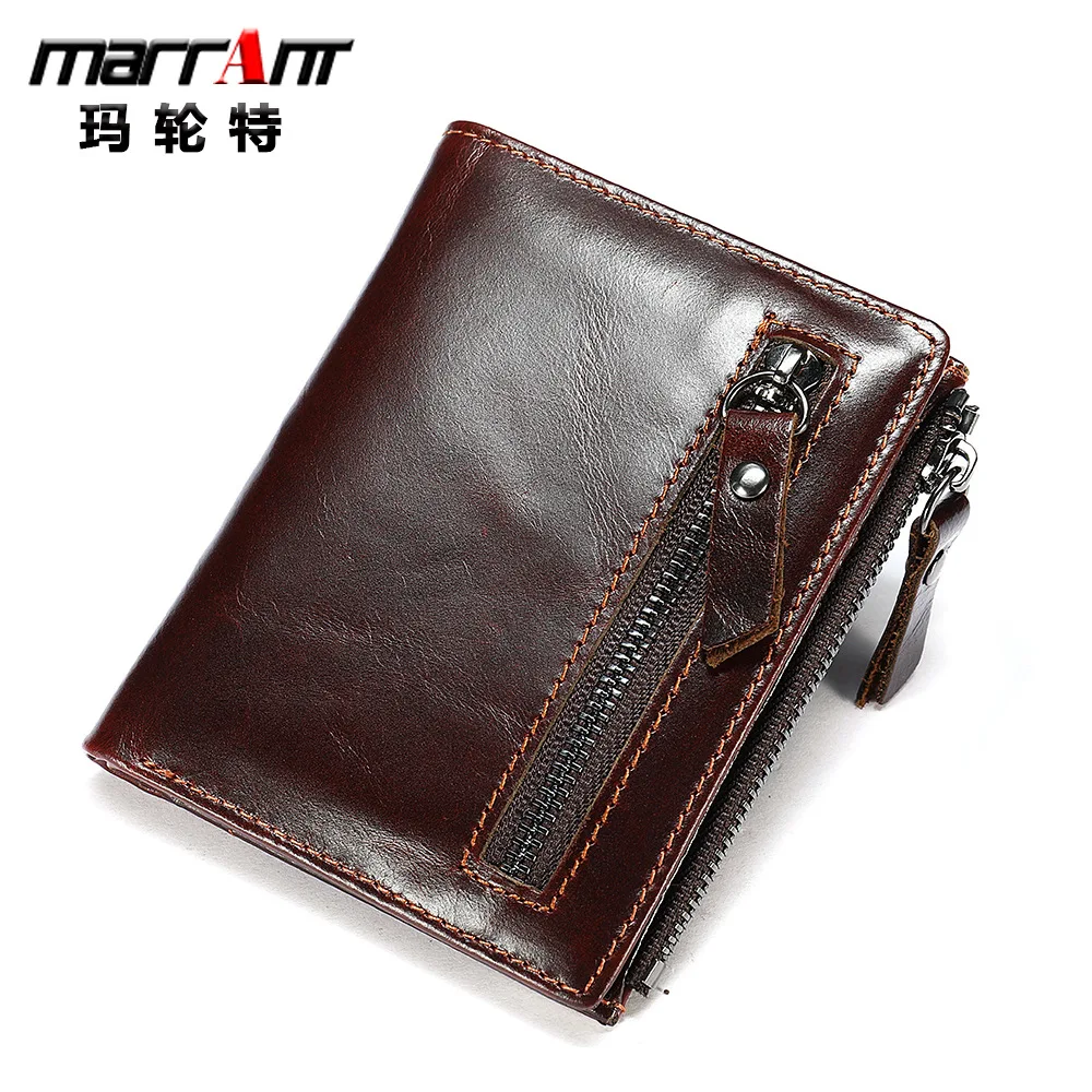 

Мужской кошелек из натуральной кожи, повседневный вертикальный бумажник в стиле ретро, модный кожаный держатель с зажимом для долларов США