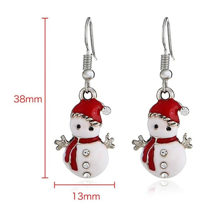 

2020 new Christmas Earrings, lovely Snowman earrings, Anti-drop earrings European and American fashion doll Earrings gifts