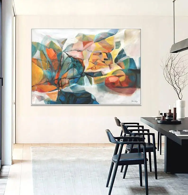 Goedkoop Canvas Olieverf Moderne Schilderkunst Badkamer Muur Decor Abstracte Kunst Foto Versierd Kleine Kamer Hand Geschilderd Schilderij