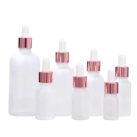 51015203050100ml frosted glass dropper bottle pink cap empty cosmetic packaging container vials essential oil bottles