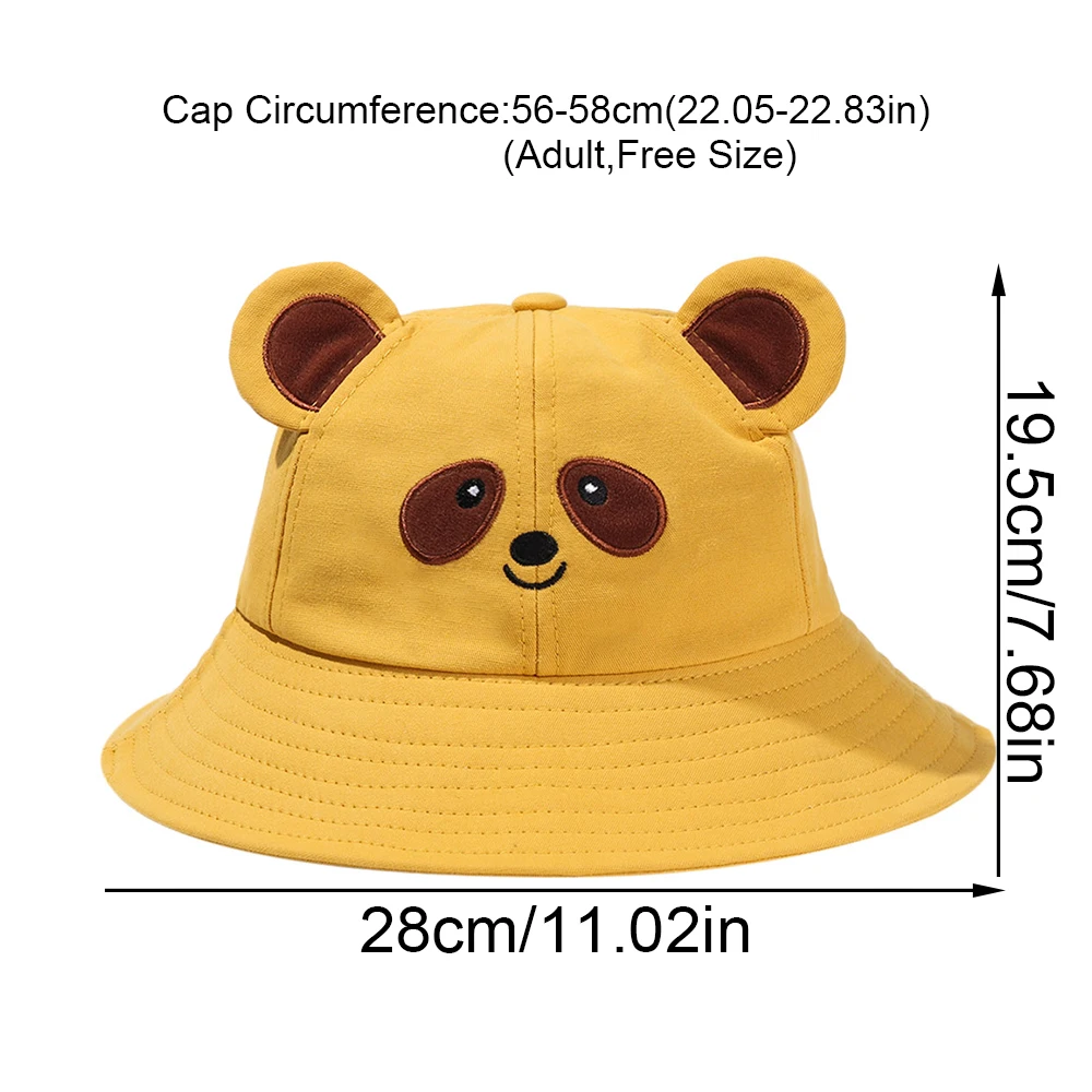 

Fashion Panda Bucket Hat for Women Summer Autumn Plain Women Panama Outdoor Hiking Beach Fishing Cap Sunscreen Female Sunhat Bob