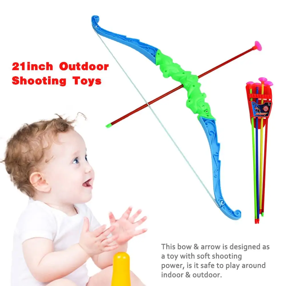 Игрушки для стрельбы на открытом воздухе 21 дюйм имитация пластикового лука 4