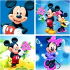 5D квадратная Алмазная вышивка Disney, вышивка крестиком, Женская картина из страз, мультяшный подарок с Микки Маусом