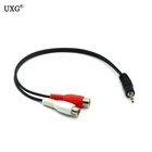 Кабель-Переходник 3,5 мм штекер на 2 штекера RCA мини стерео аудио кабель для наушников Y-образный кабель 25 см