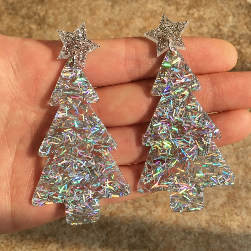 UJBOX рождественские фотообои для женщин желтые зеленые белые блестящие акриловые