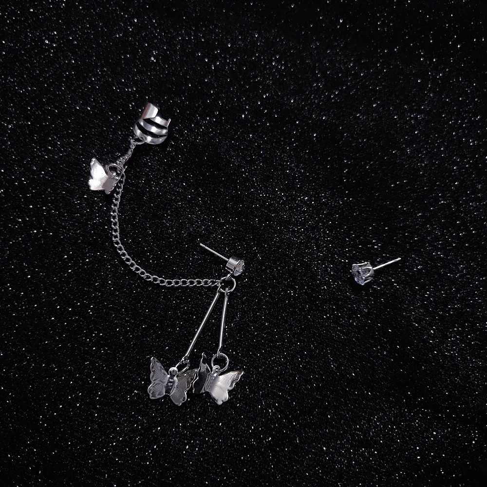 

1PC Gothic Butterfly Fairy Tassel Elegant Ear Bone Punk Earrings Jewelry