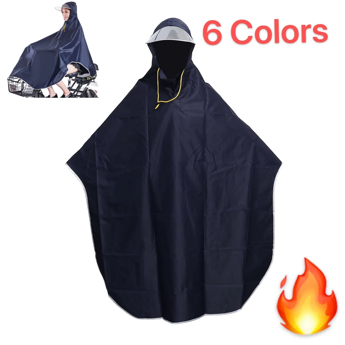 Дождевик мужской/женский для велоспорта накидка от дождя пончо с капюшоном