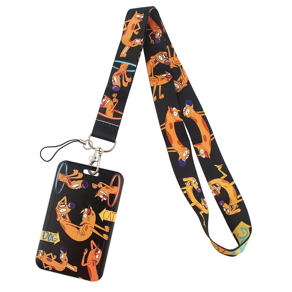 

PF485 Dongmanli Cartoons Funny Anime Icons Cat lanyard Car Keychain ID Card Pass Gym Mobile Phone Key Ring Badge Holder Jewelry