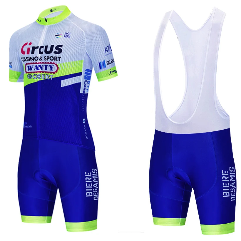 Джерси командная для велоспорта Wanty 20D велосипедные шорты Мужская одежда летние