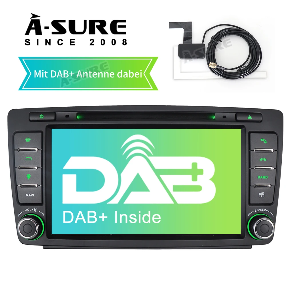 A Sure Автомобильный мультимедиа Авто DVD плеер Стерео GPS навигация для радио 2 Din SKODA