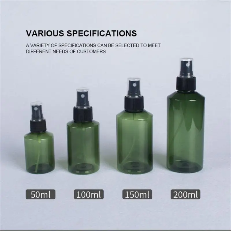 

50 мл/100 мл/150 мл/200 мл темно-зеленый косметический спрей с дополнительным дном портативный инструмент для макияжа